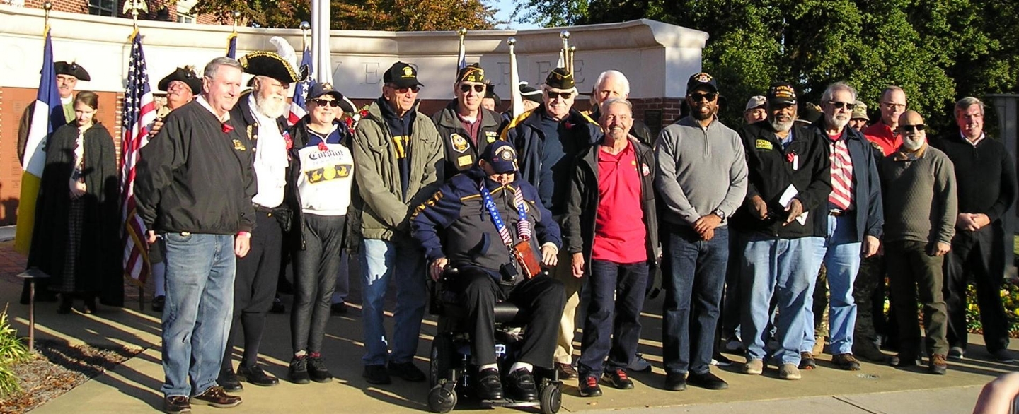 Sr. Vice Bob Varone, other Veterans and Snellville Officials at Snellville Veterans Day Ceremony